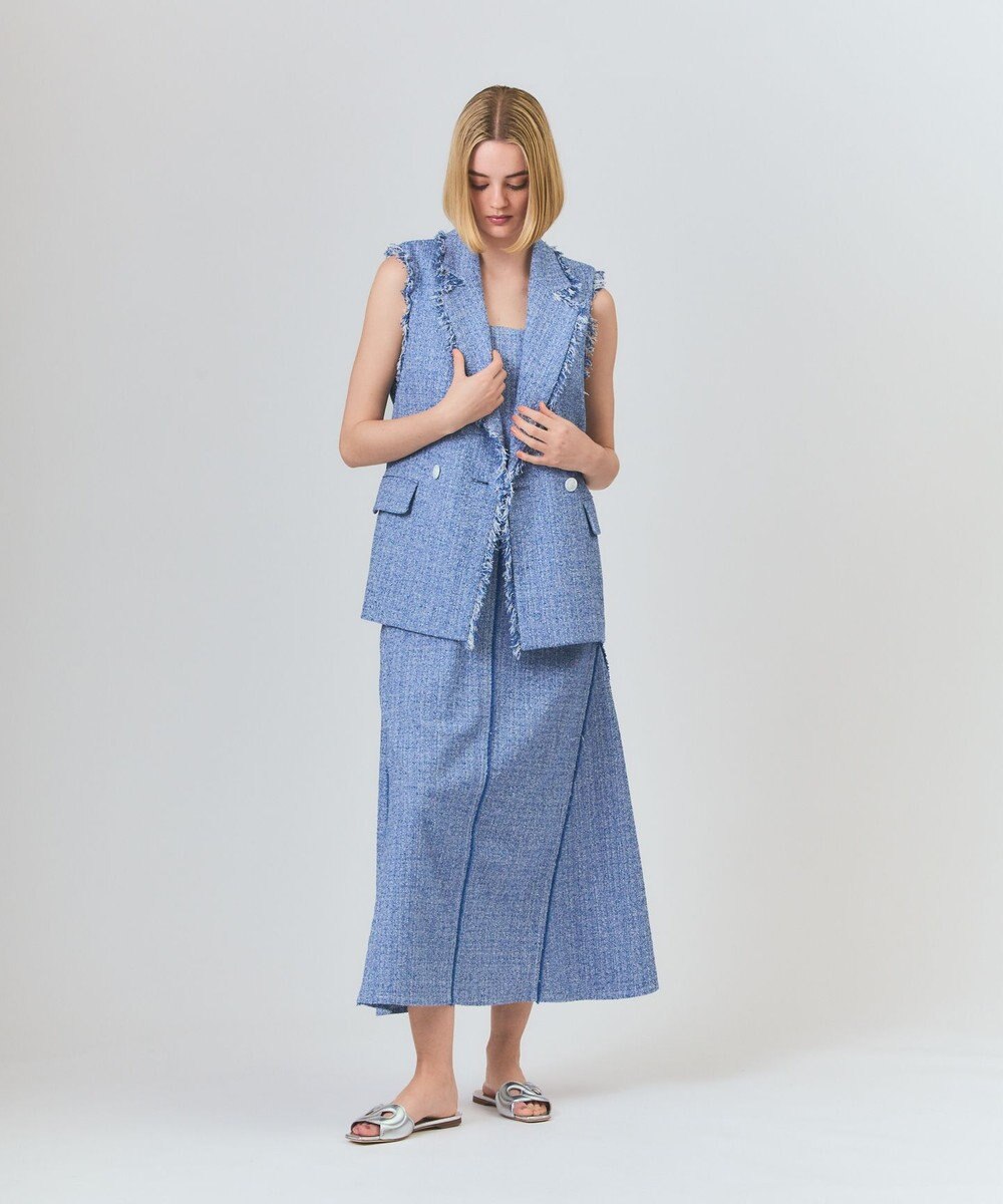 GRACE CONTINENTAL シャンブレーツイードジレ 