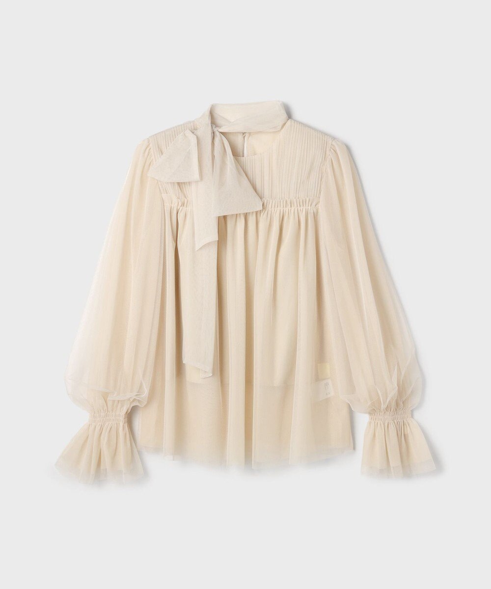 GRACE CONTINENTAL チュールタイブラウス 