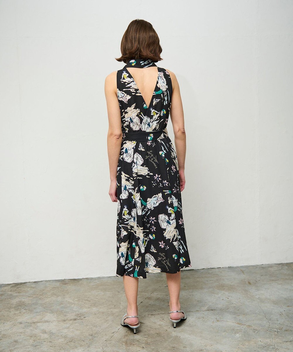 GRACE CONTINENTAL バックコンシャスプリントワンピース