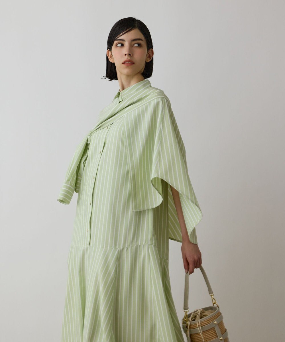 GRACE CONTINENTAL ストライプシャツワンピース 