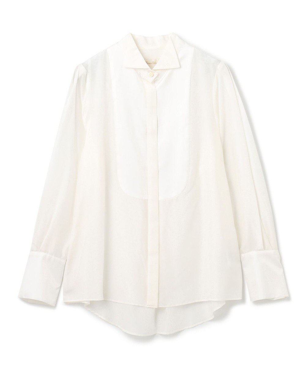 GRACE CONTINENTAL シルクコンビドレスシャツ 