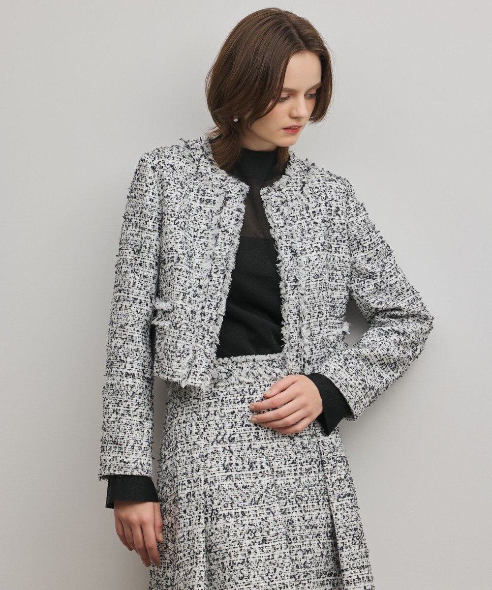 GRACE CONTINENTAL ミックスツイードジャケット 