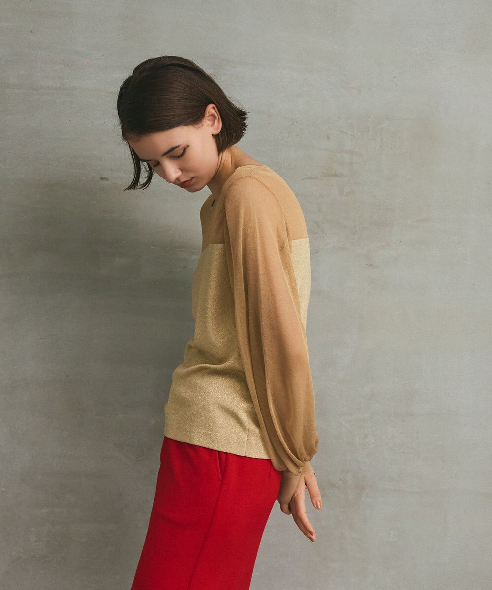 GRACE CONTINENTAL ラメコンビシアーニット 