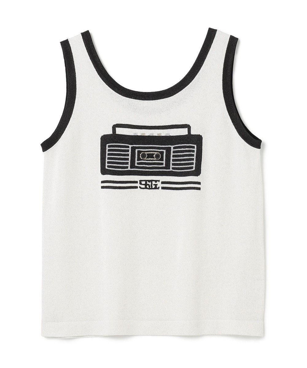 GRACE CONTINENTAL ラメニットノースリーブ