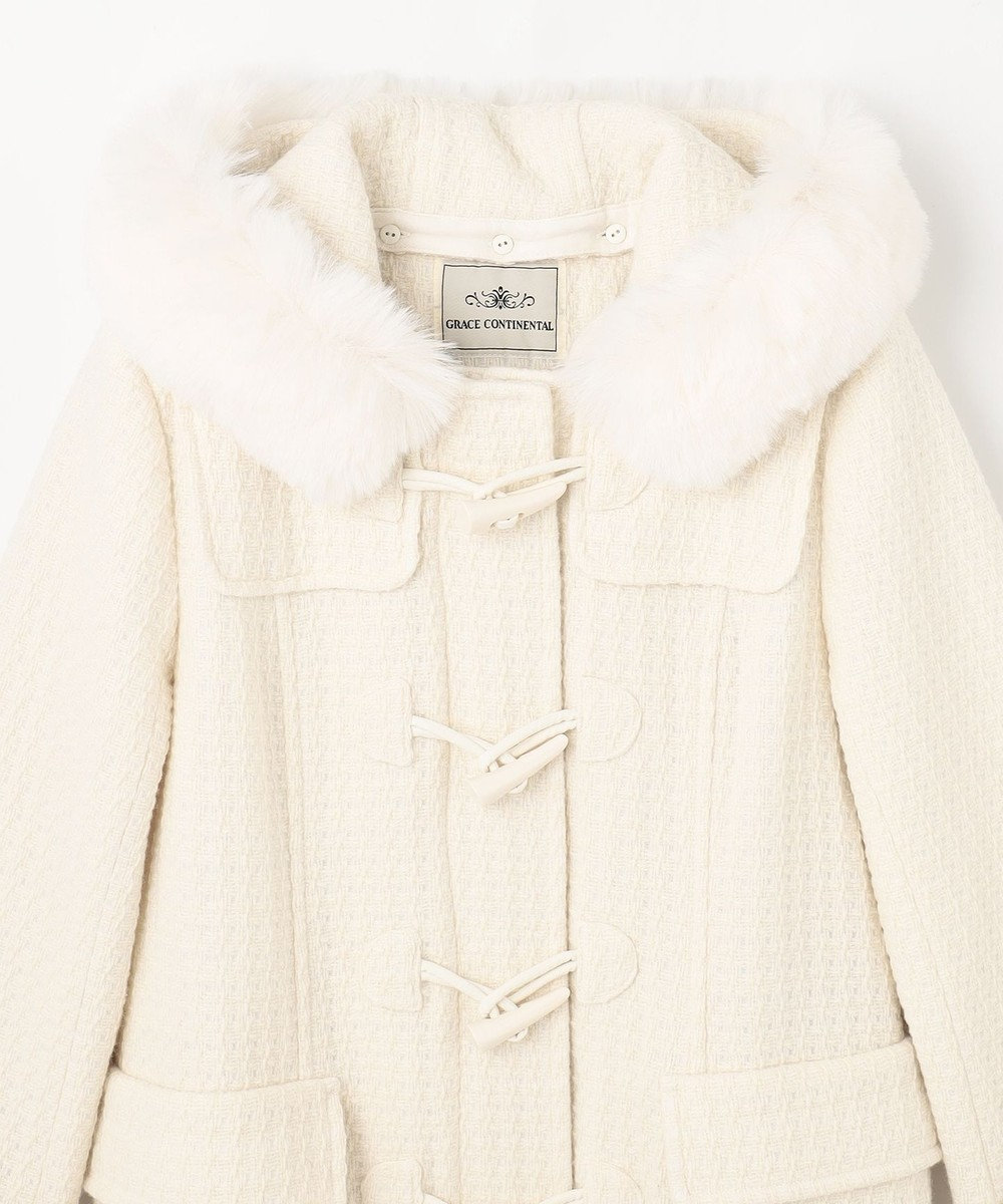 GRACE CONTINENTAL ファーフードダッフルコート 