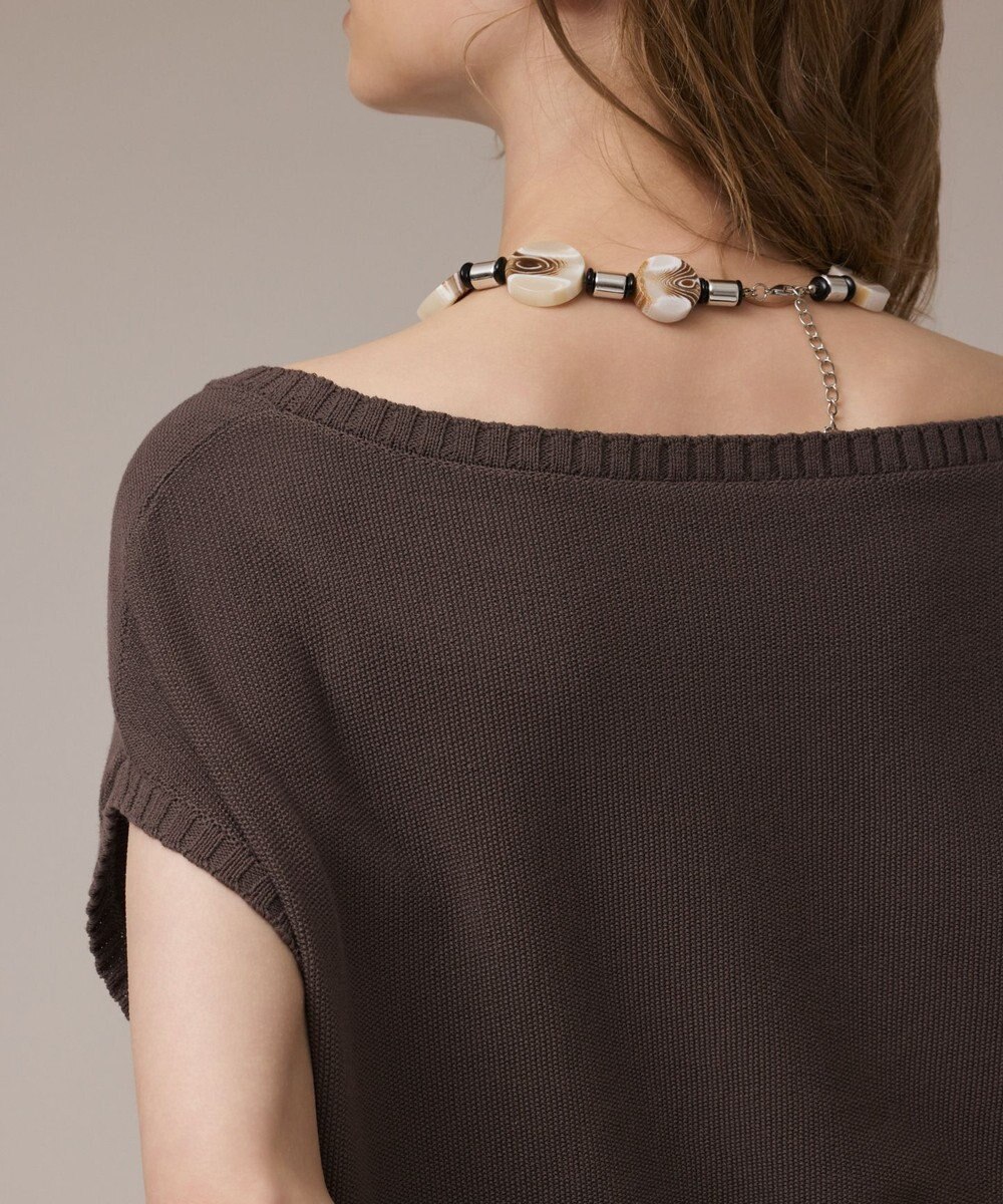 GRACE CONTINENTAL フリンジイレヘムニットトップ 