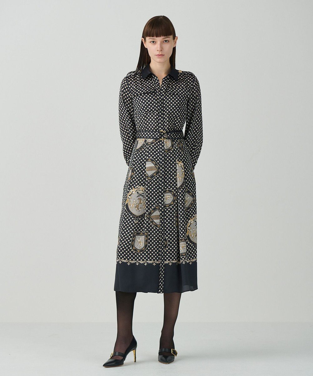 GRACE CONTINENTAL プリントミリタリードレス 