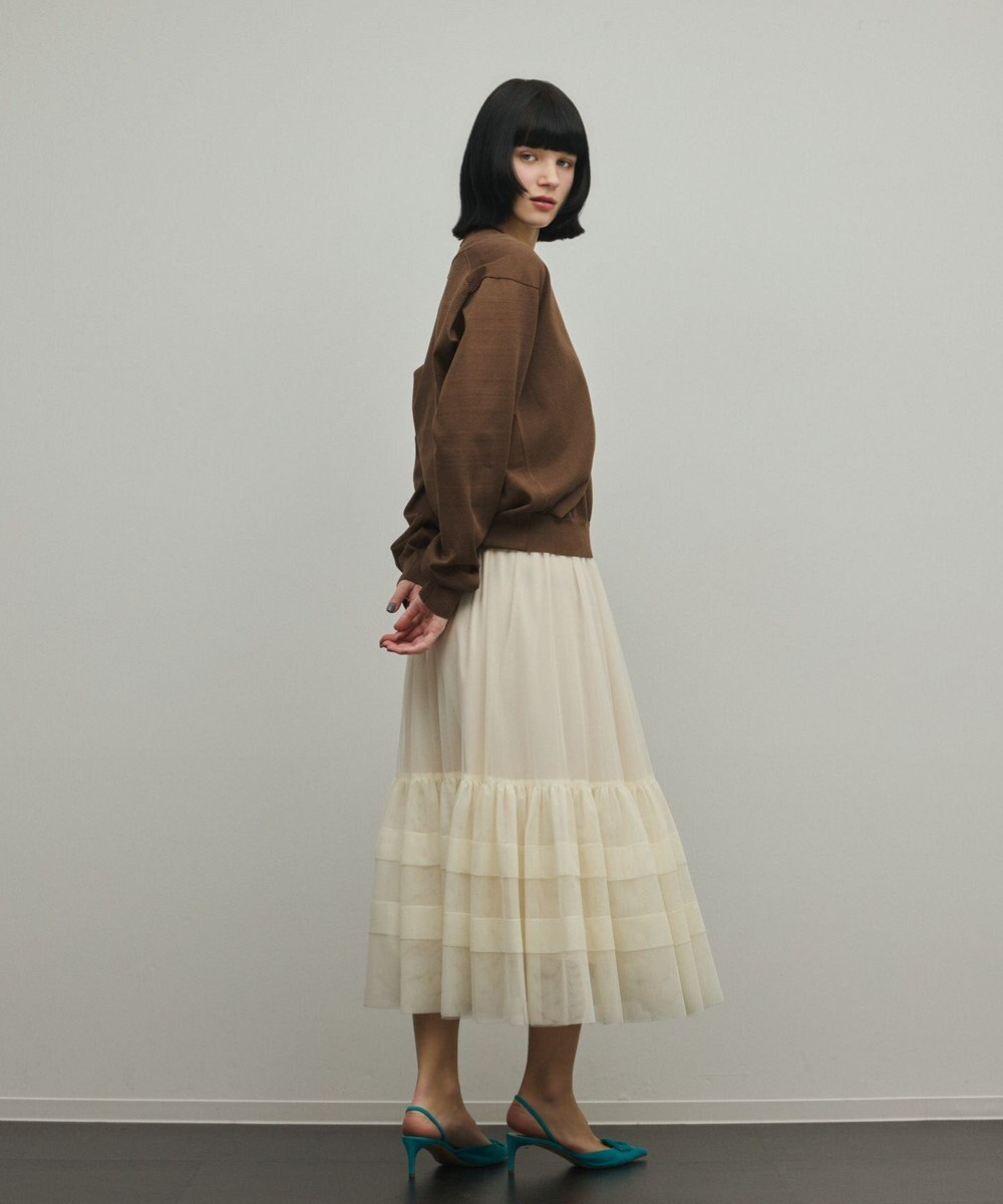 GRACE CONTINENTAL レイヤードニットトップ 
