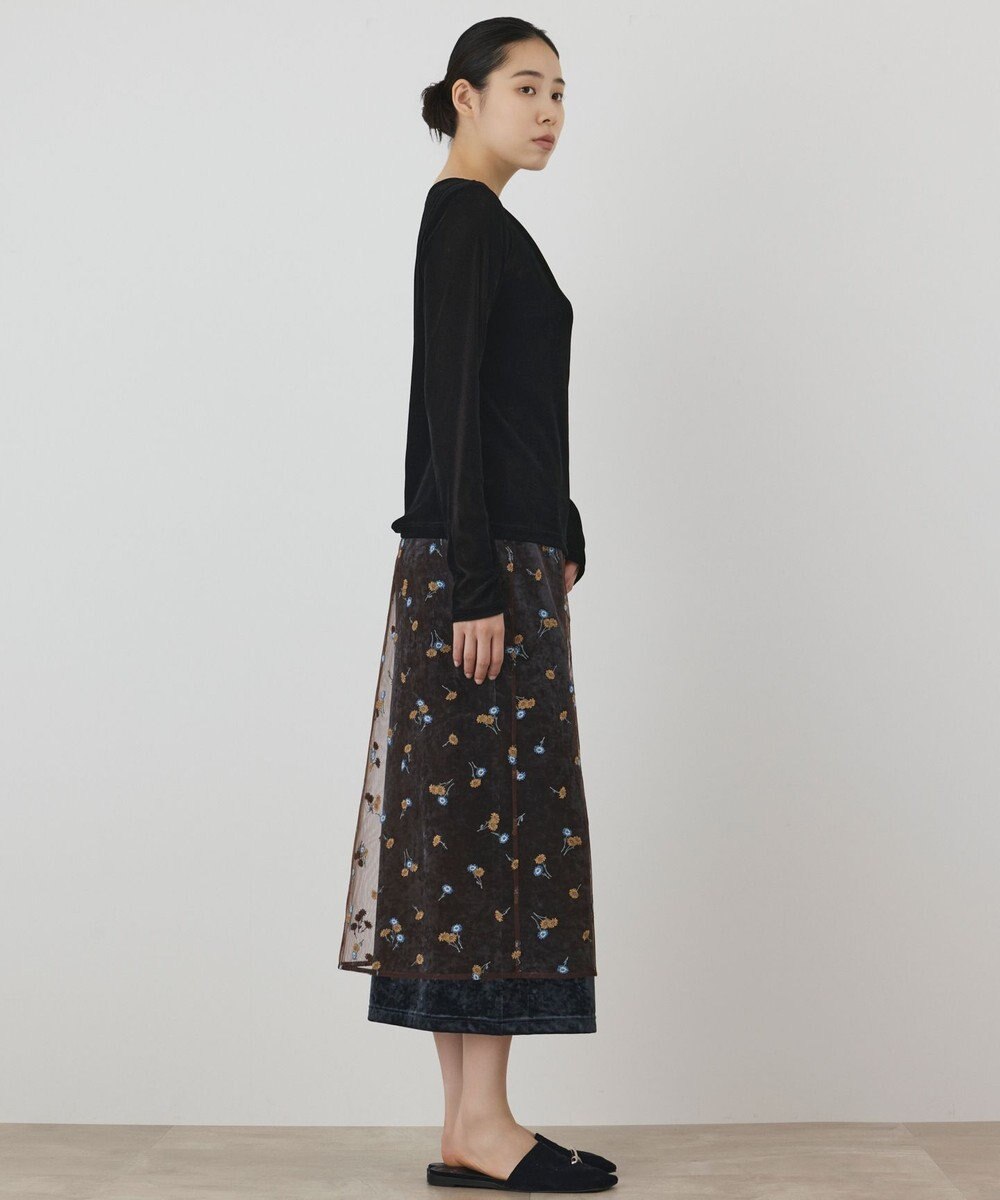 GRACE CONTINENTAL フロッキードレープトップス 