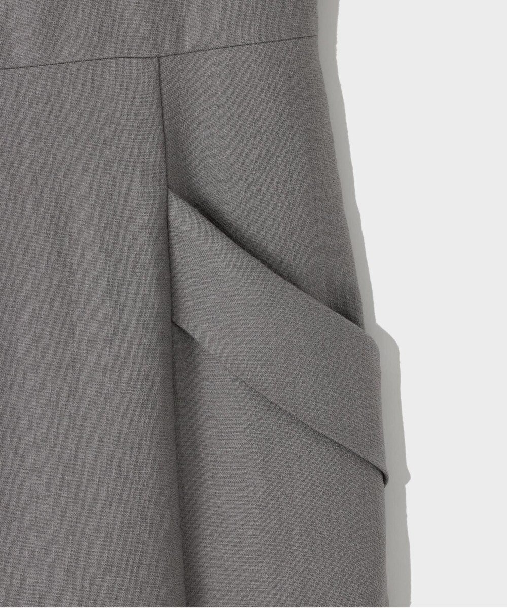 GRACE CONTINENTAL リネンタッチロングドレス 