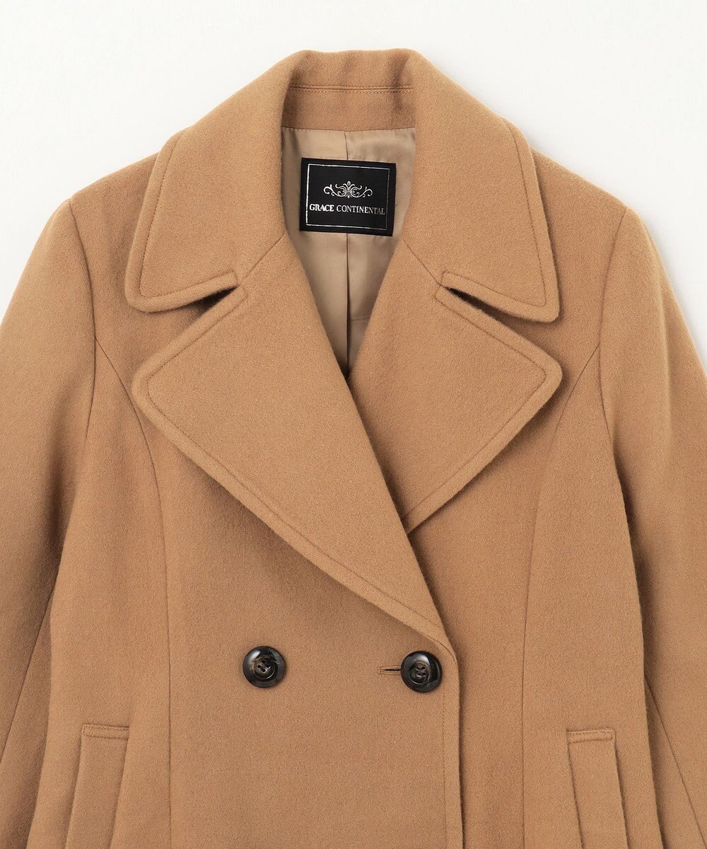 GRACE CONTINENTAL 刺繍ウールコート 