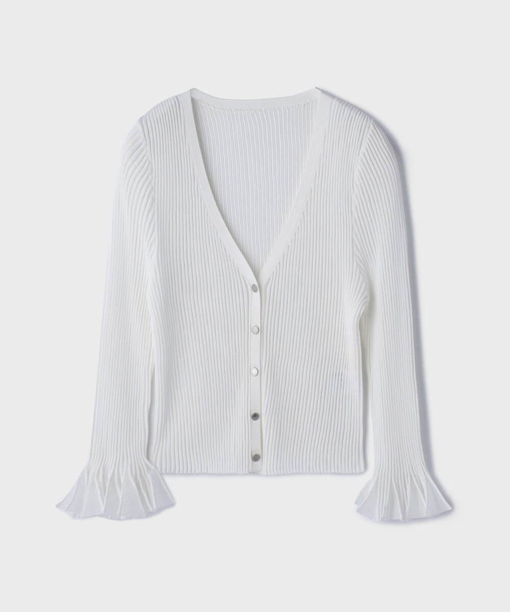 GRACE CONTINENTAL シアーフリルニットカーディガン 