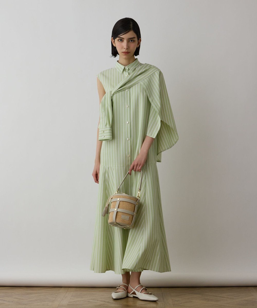 GRACE CONTINENTAL ストライプシャツワンピース 