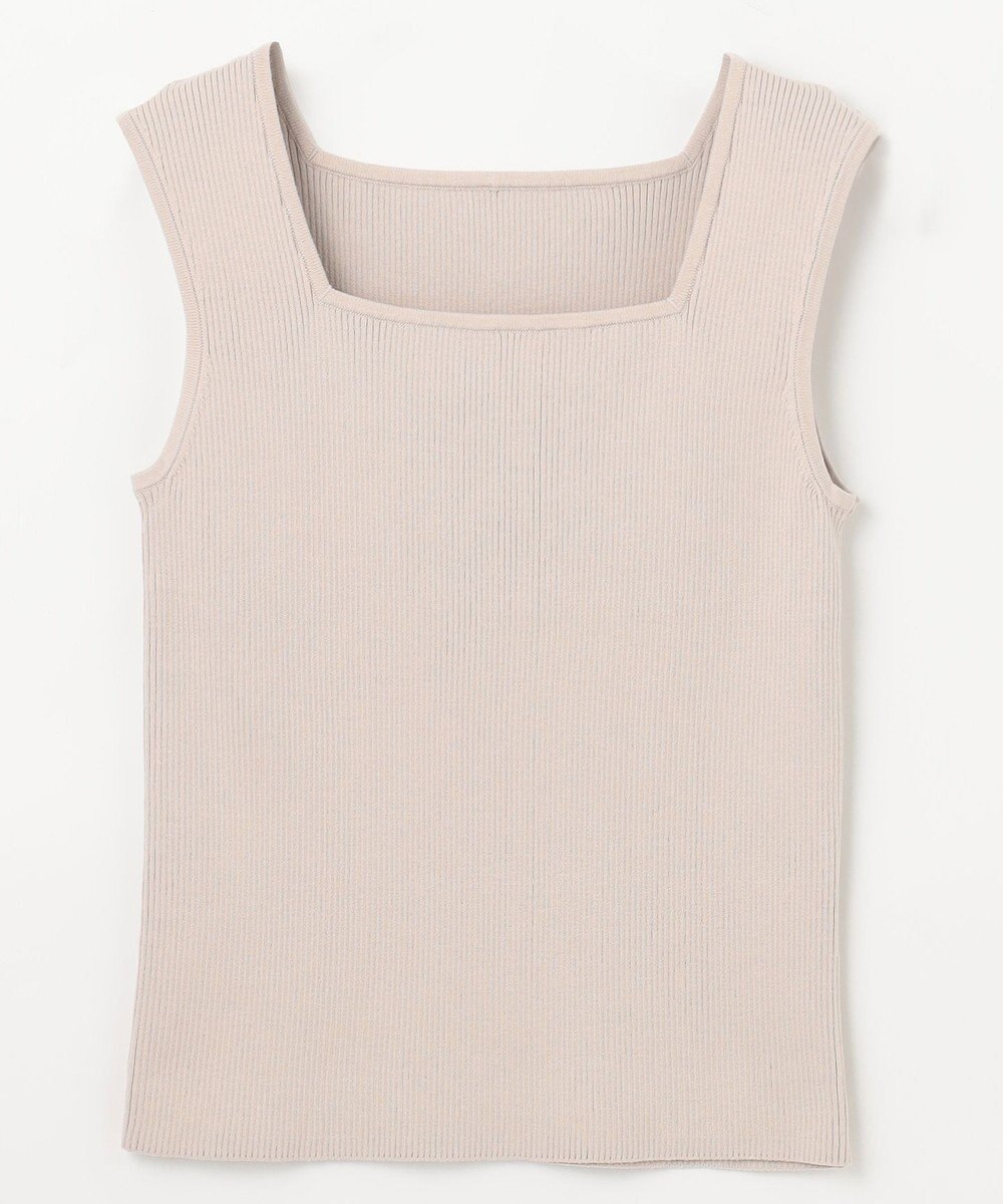 GRACE CONTINENTAL スクエアリブニットトップ