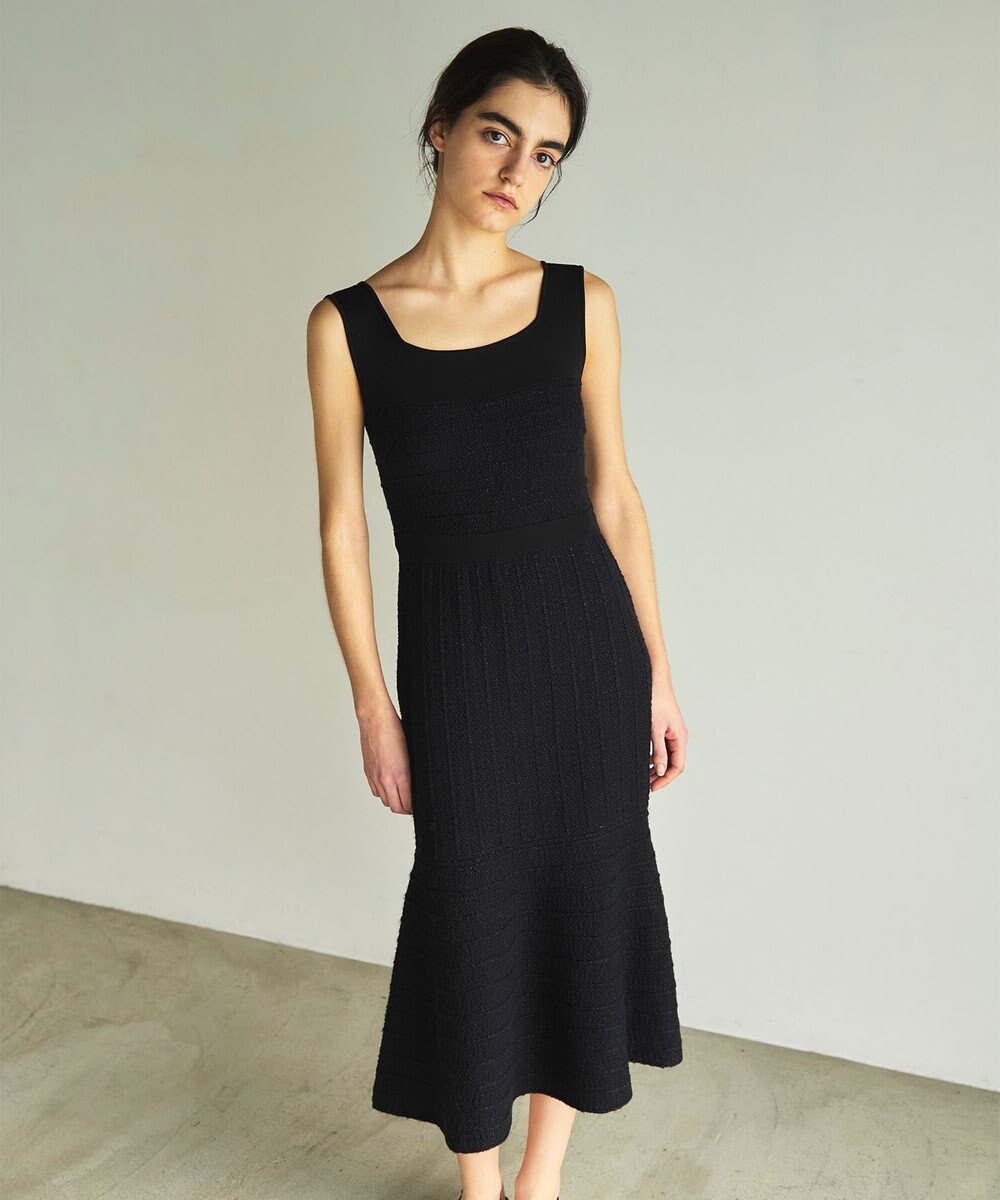 GRACE CONTINENTAL ツイードマーメイドニットワンピース 