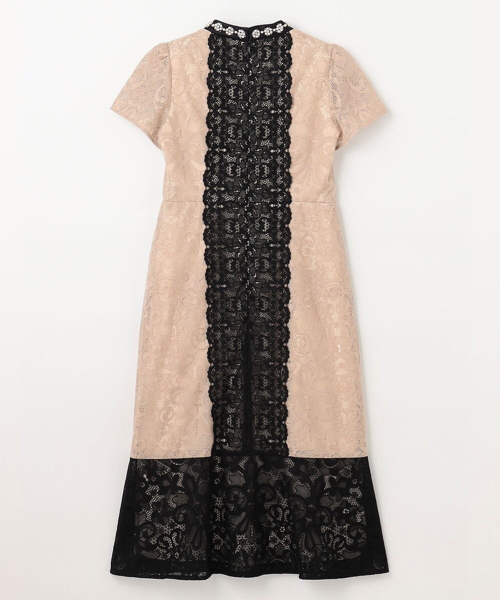 GRACE CONTINENTAL ビジュー衿レースドレス 