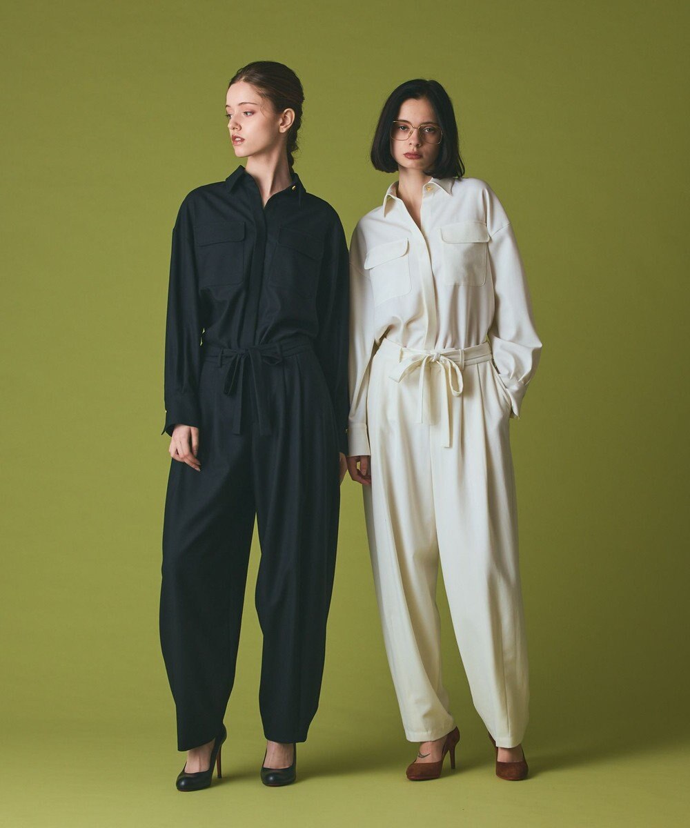 GRACE CONTINENTAL ウールワイドレッグパンツ 