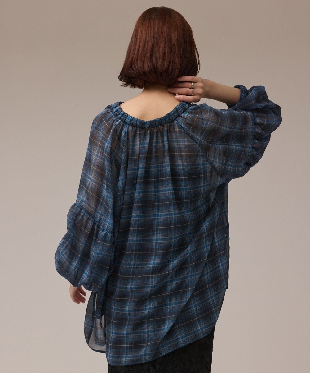 GRACE CONTINENTAL チェックカフタントップ 