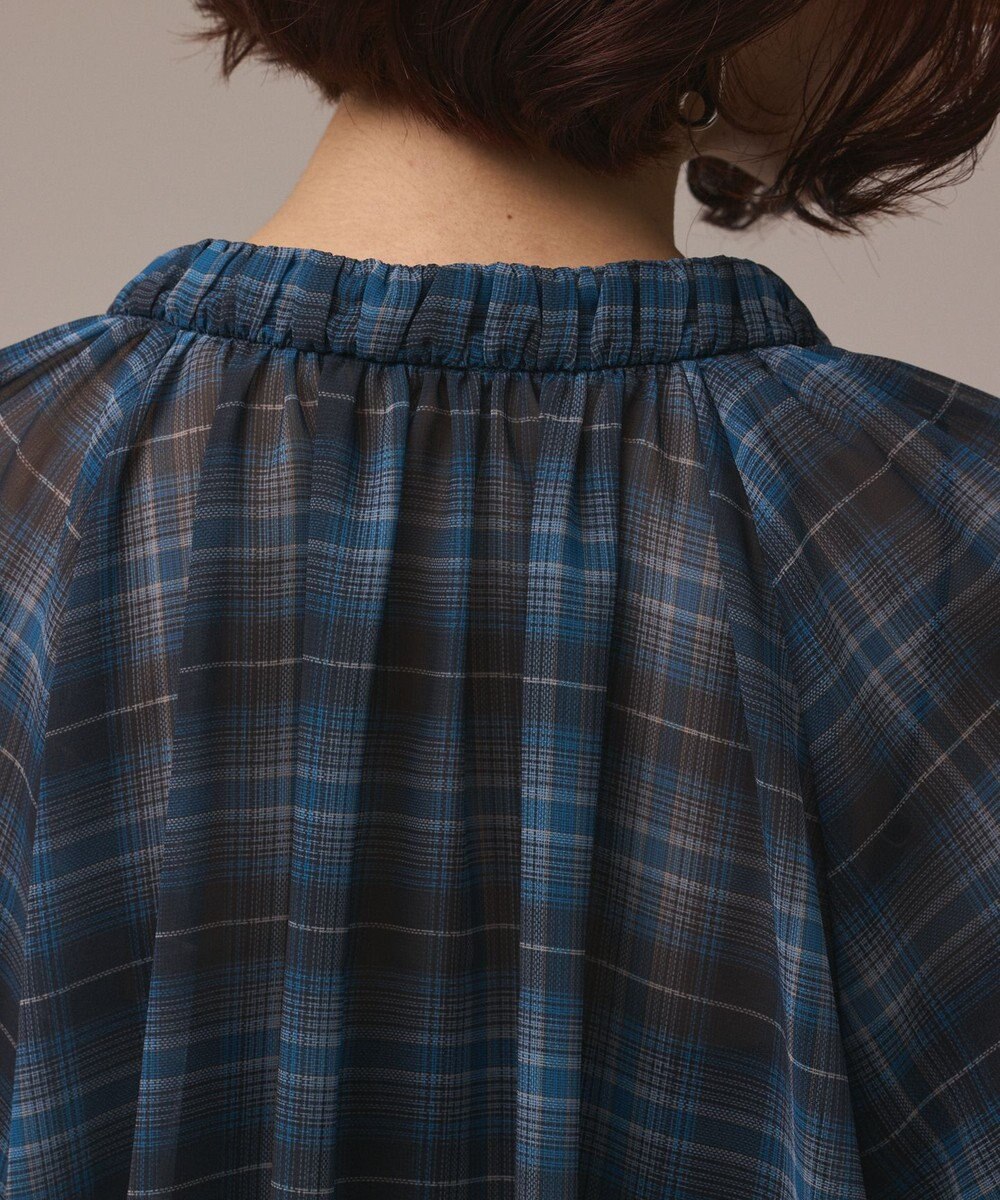 GRACE CONTINENTAL チェックカフタントップ 