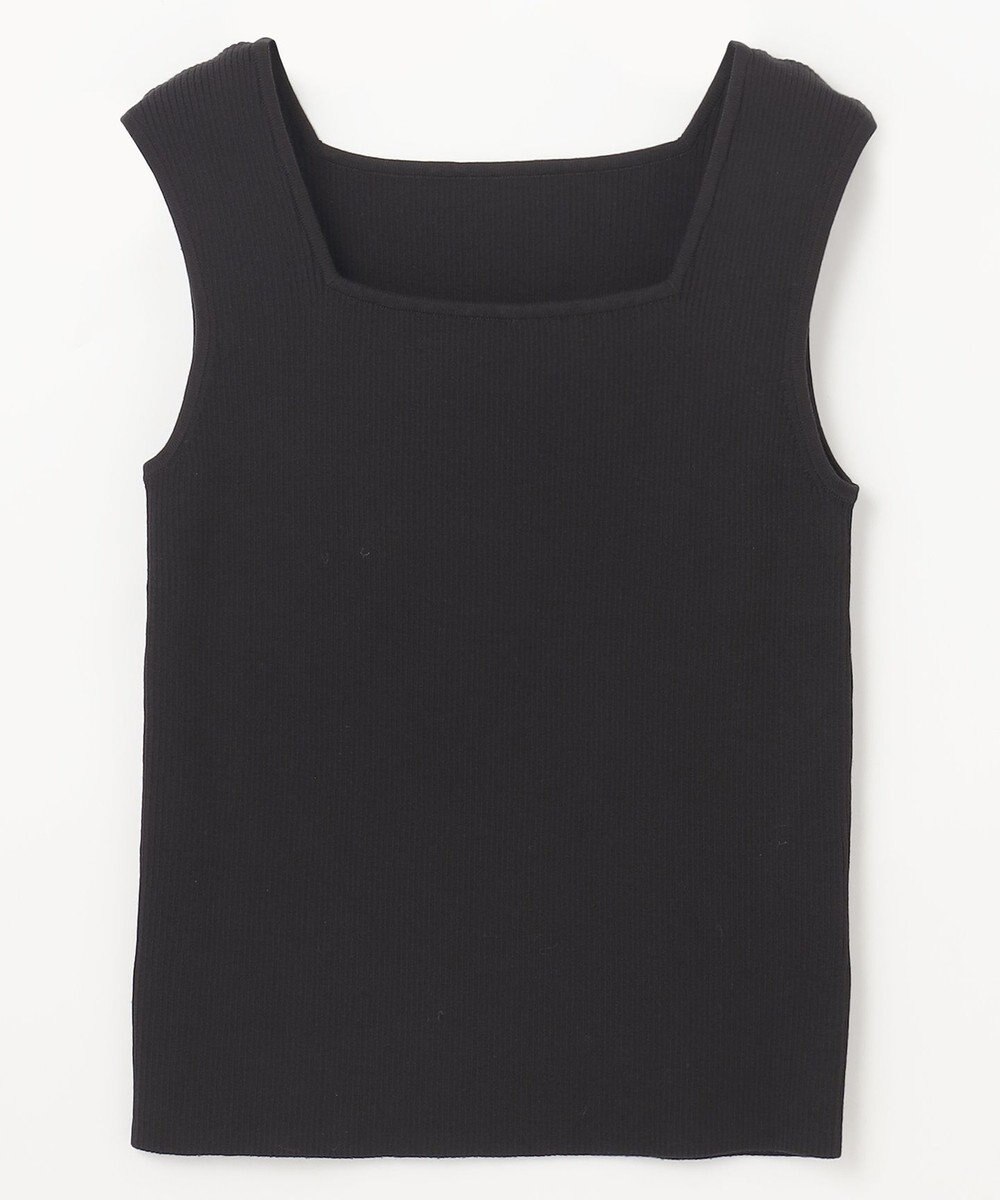 GRACE CONTINENTAL スクエアリブニットトップ 