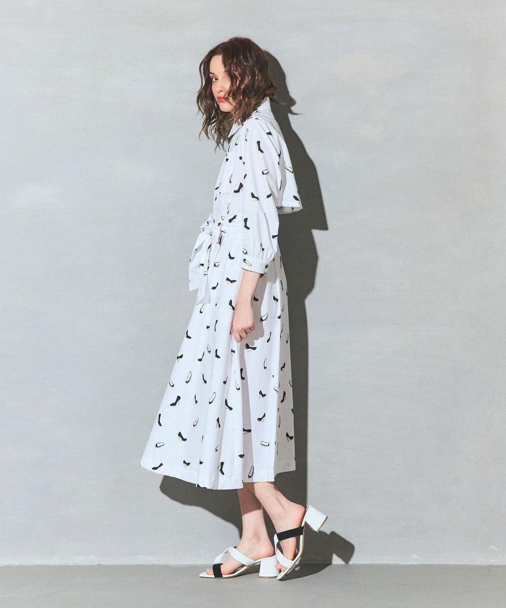 GRACE CONTINENTAL ヒールプリントシャツドレス 