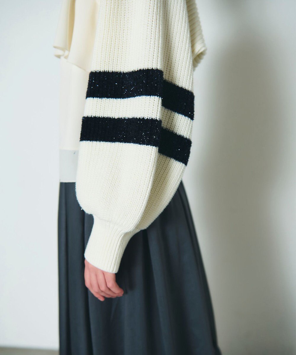 GRACE CONTINENTAL 畦ショートニットカーディガン