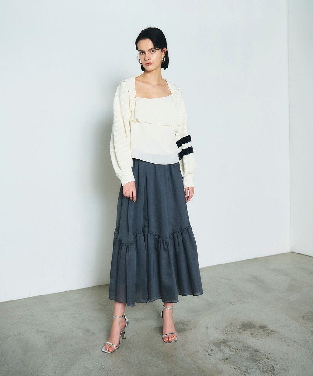 GRACE CONTINENTAL / グレースコンチネンタル 畦ショートニットカーディガン 畦ショートニットカーディガン / GRACE CONTINENTAL | GRACE