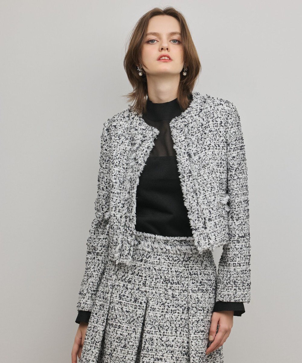 GRACE CONTINENTAL ミックスツイードジャケット 