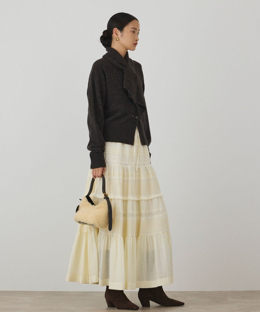 GRACE CONTINENTAL ネップニットカーディガン 
