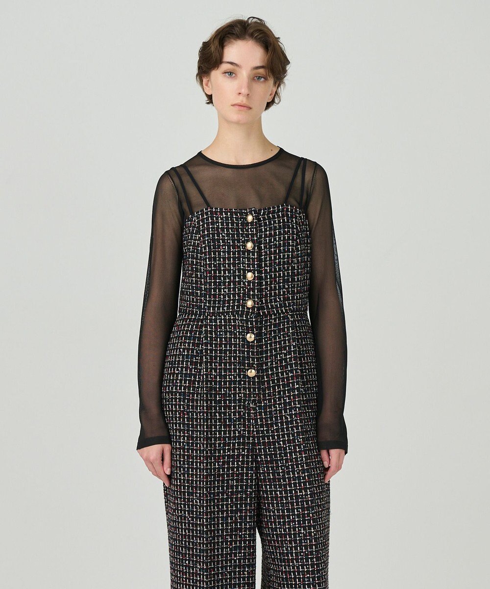 GRACE CONTINENTAL ツイードサロペット