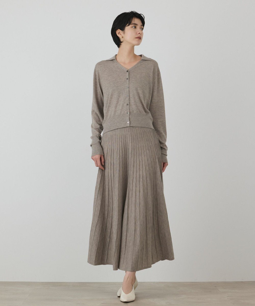 GRACE CONTINENTAL プリーツニットワンピース 