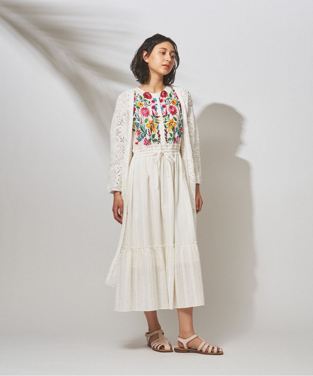 ドビー刺繍ロングワンピース Grace Continental Grace Continental グレースコンチネンタル 通販 ドビー刺繍ロングワンピース Grace Continental Grace Continental グレースコンチネンタル 通販