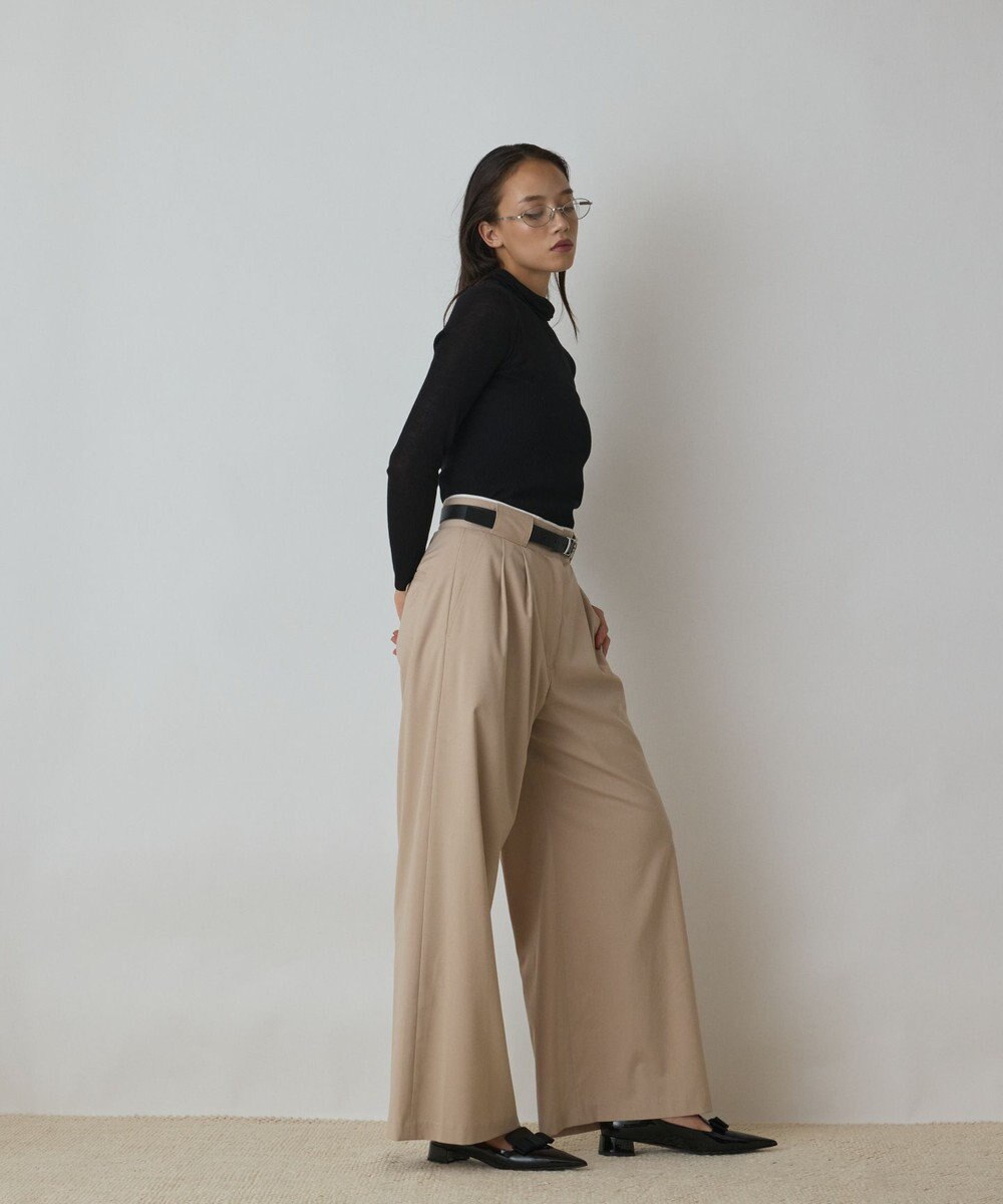 GRACE CONTINENTAL タックワイドパンツ 