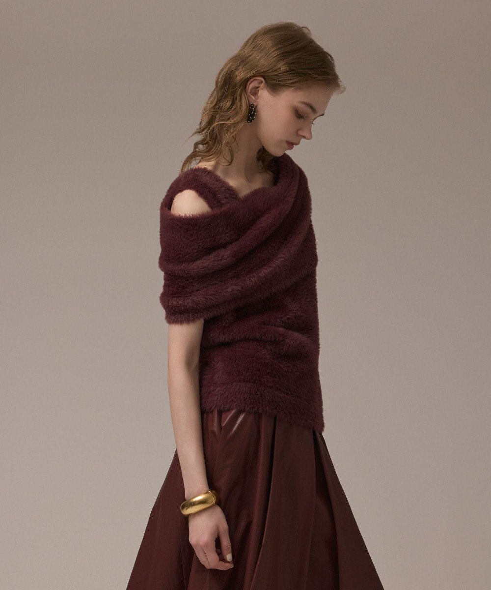 GRACE CONTINENTAL オフタートルニットトップ 