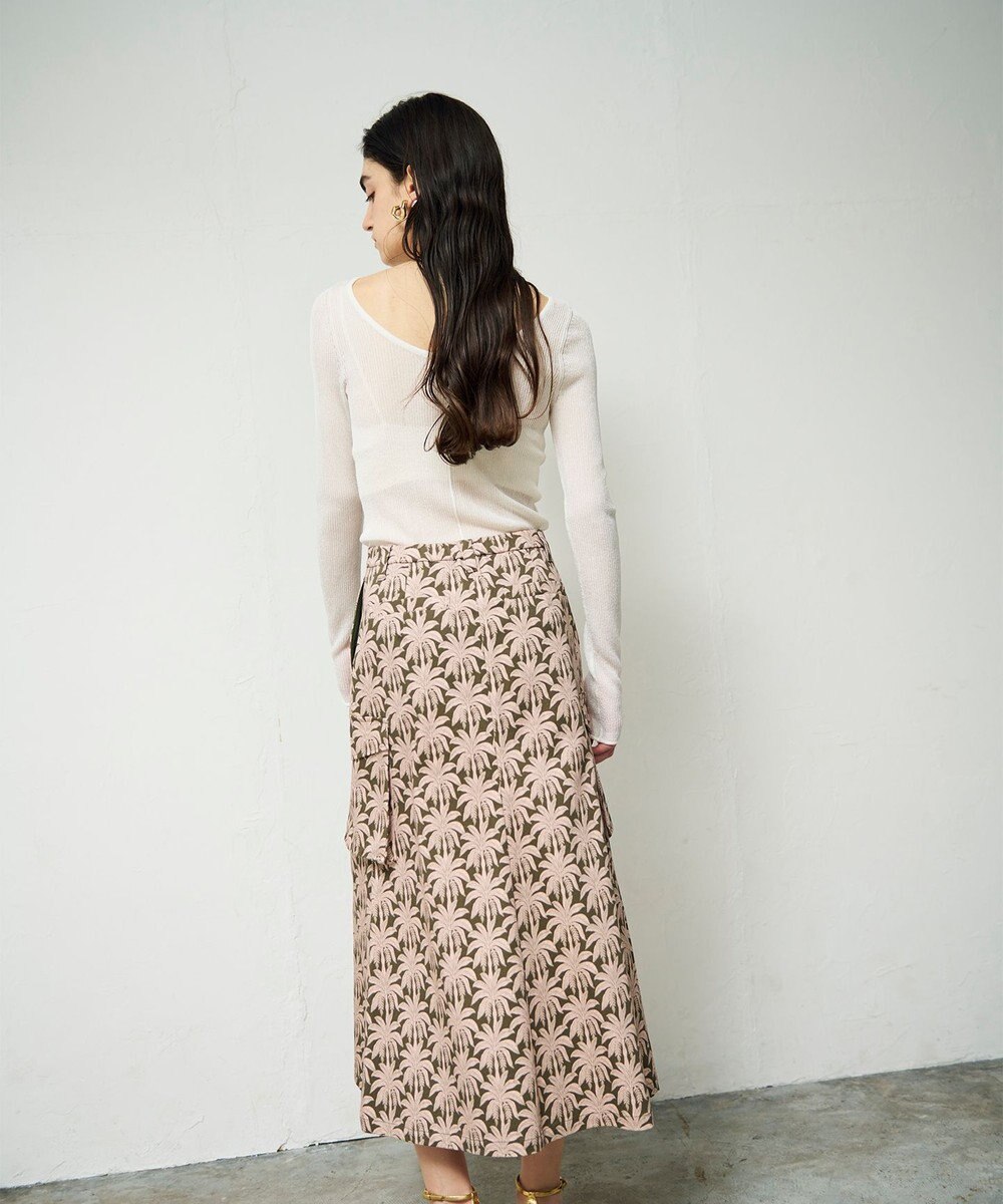 GRACE CONTINENTAL パームモチーフカーゴスカート