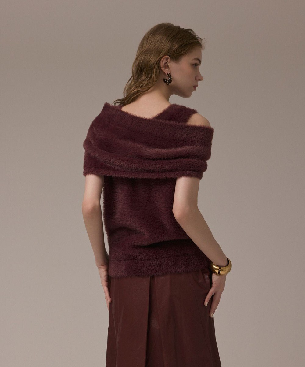 GRACE CONTINENTAL オフタートルニットトップ 