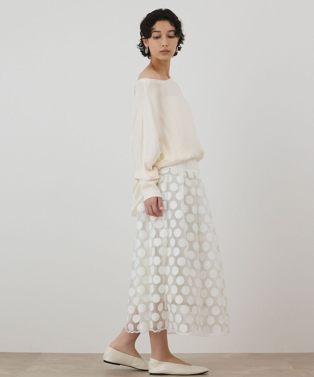 GRACE CONTINENTAL シルクドルマンスリーブトップ 