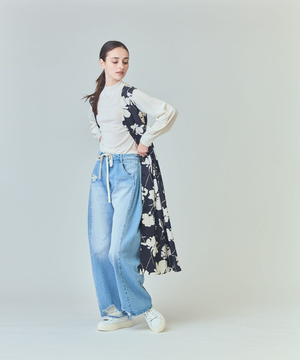 GRACE CONTINENTAL ドロストウエストデニムパンツ