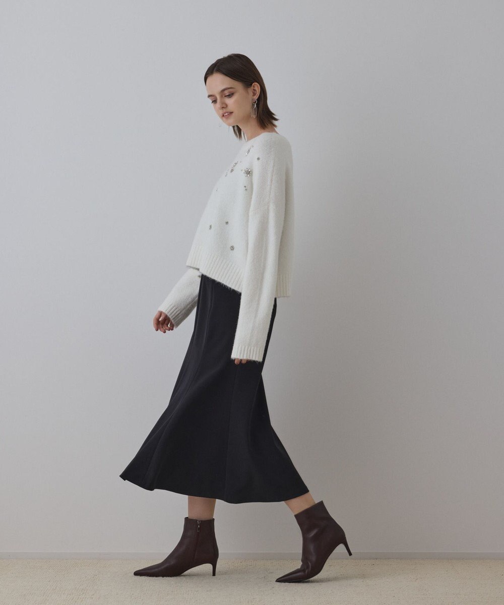 GRACE CONTINENTAL ビジューニットトップ 