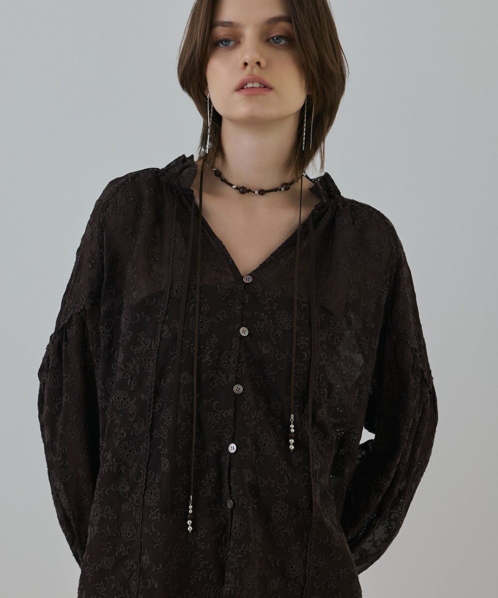 GRACE CONTINENTAL ビーズレザーチョーカー 