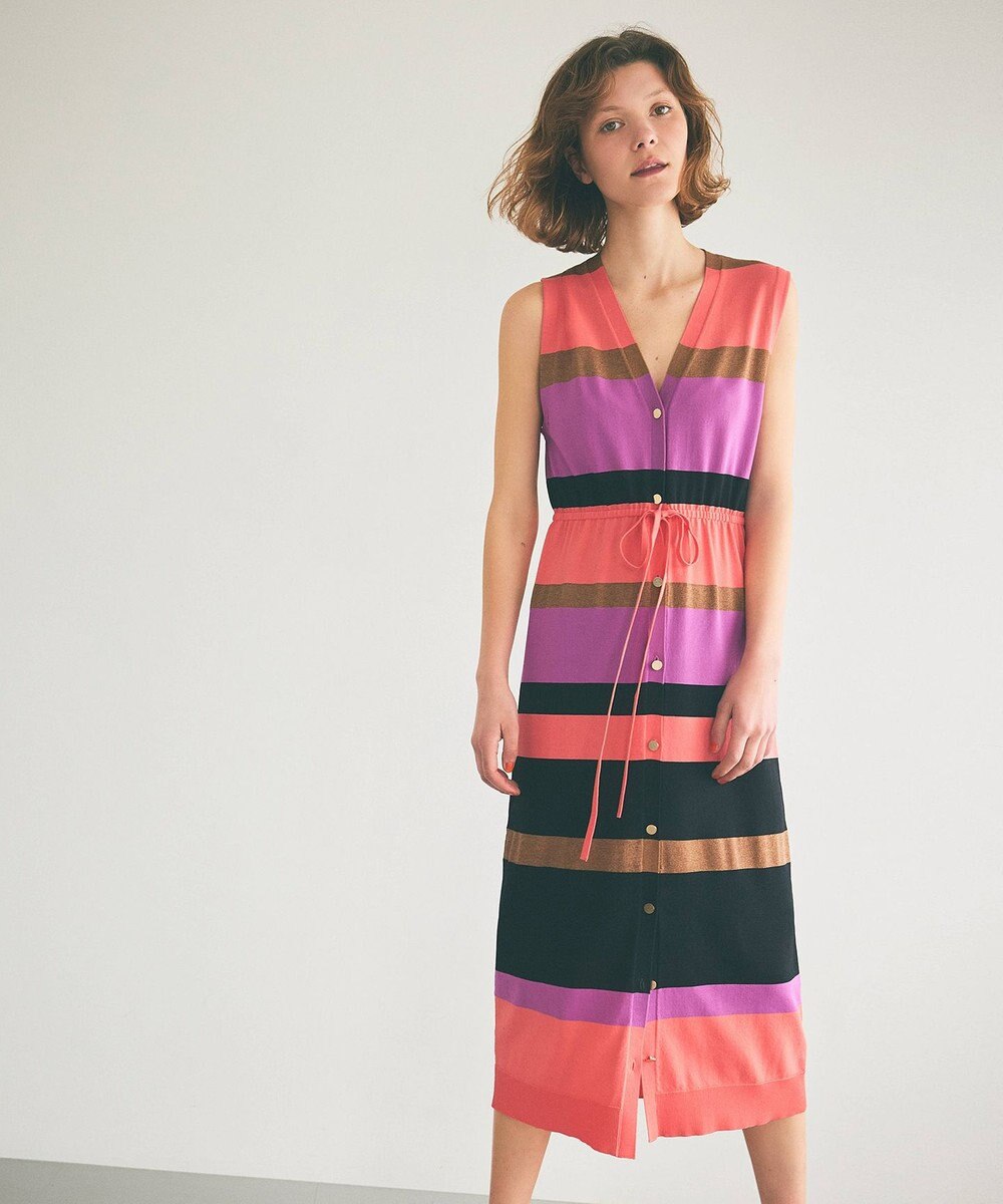 GRACE CONTINENTAL ニットマルチボーダージレ