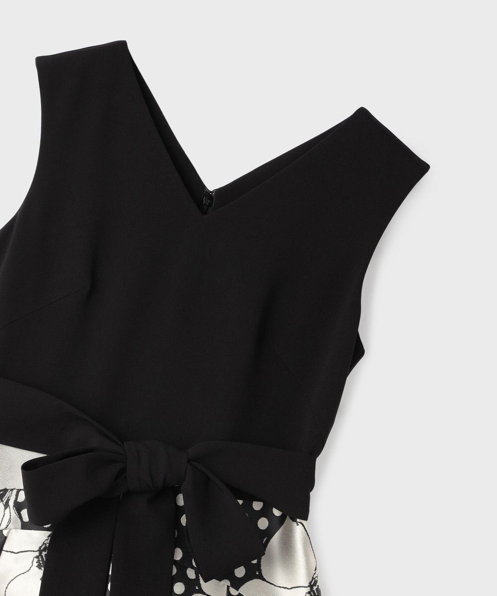 GRACE CONTINENTAL ドットボタニカルジャガードドレス 