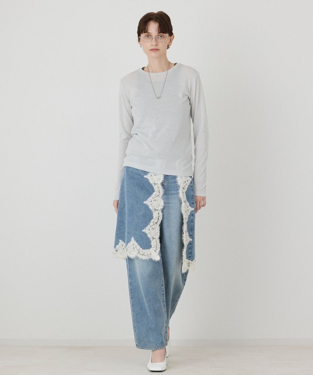 GRACE CONTINENTAL ラメクルーカットトップ 