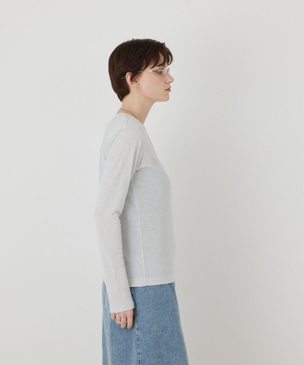 GRACE CONTINENTAL ラメクルーカットトップ 