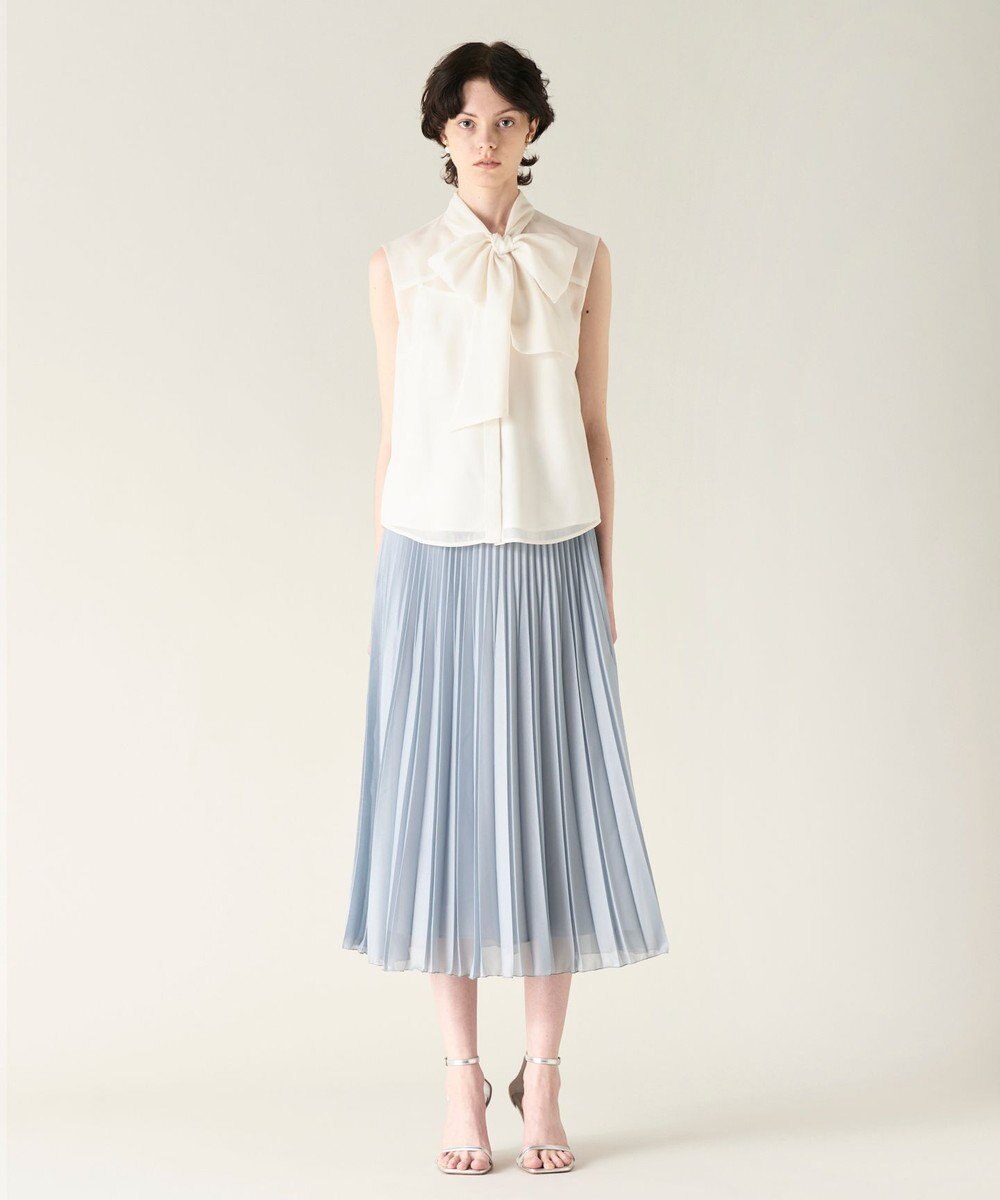 GRACE CONTINENTAL チンツボウタイノースリーブブラウス 