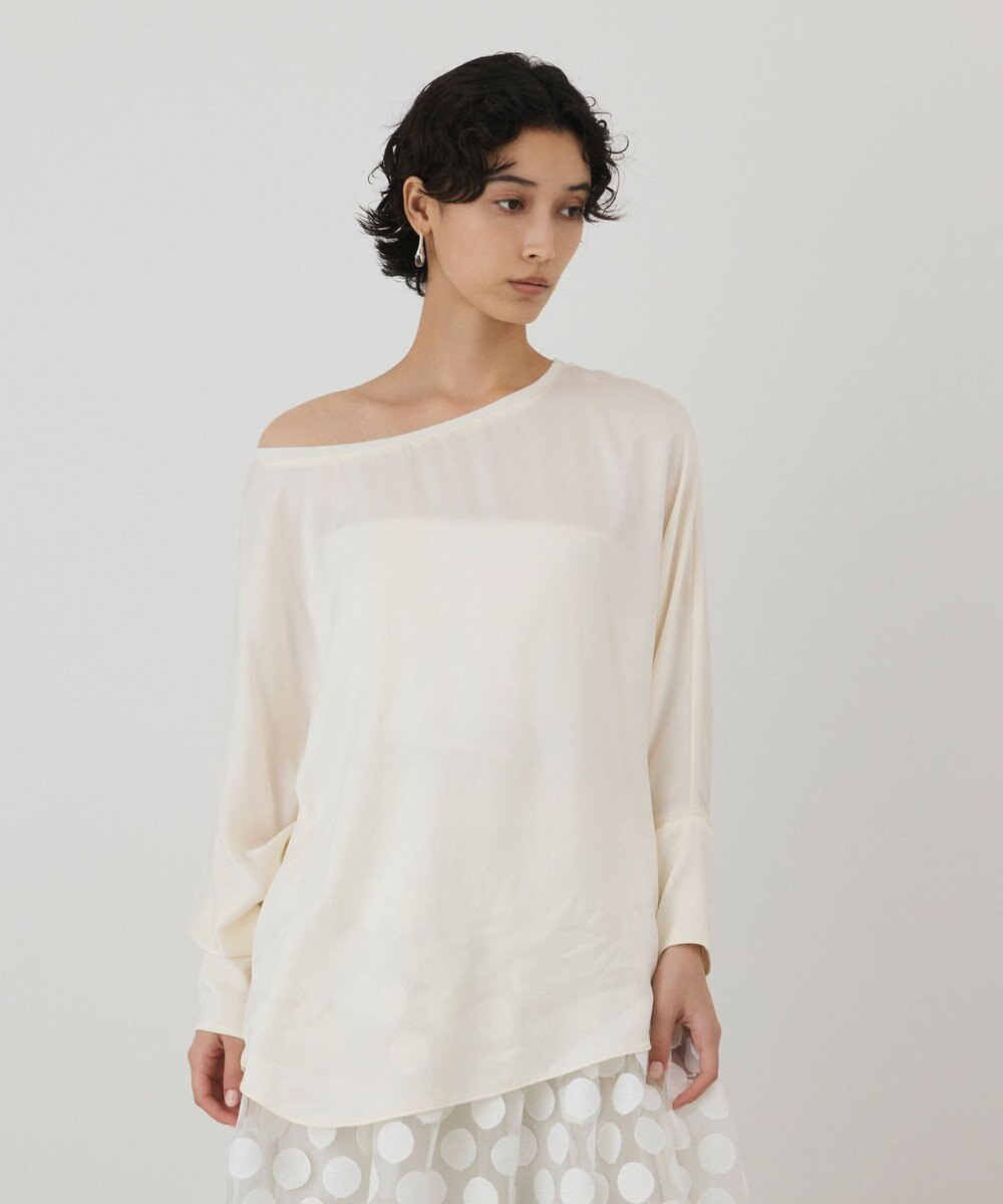 GRACE CONTINENTAL シルクドルマンスリーブトップ 
