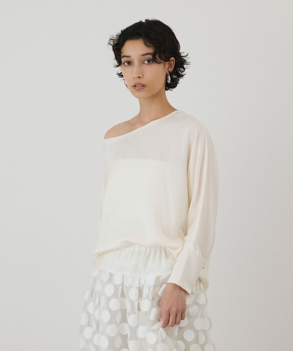 GRACE CONTINENTAL シルクドルマンスリーブトップ 