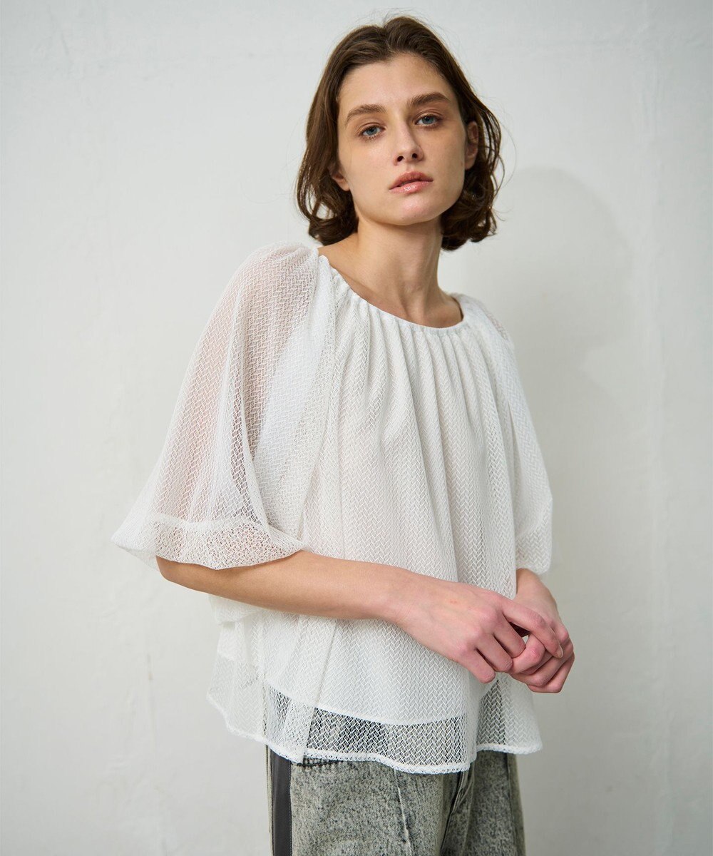 GRACE CONTINENTAL レイヤードチュールトップ 