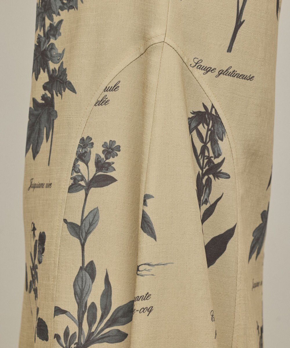 GRACE CONTINENTAL ボタニカルプリントフレアワンピース 