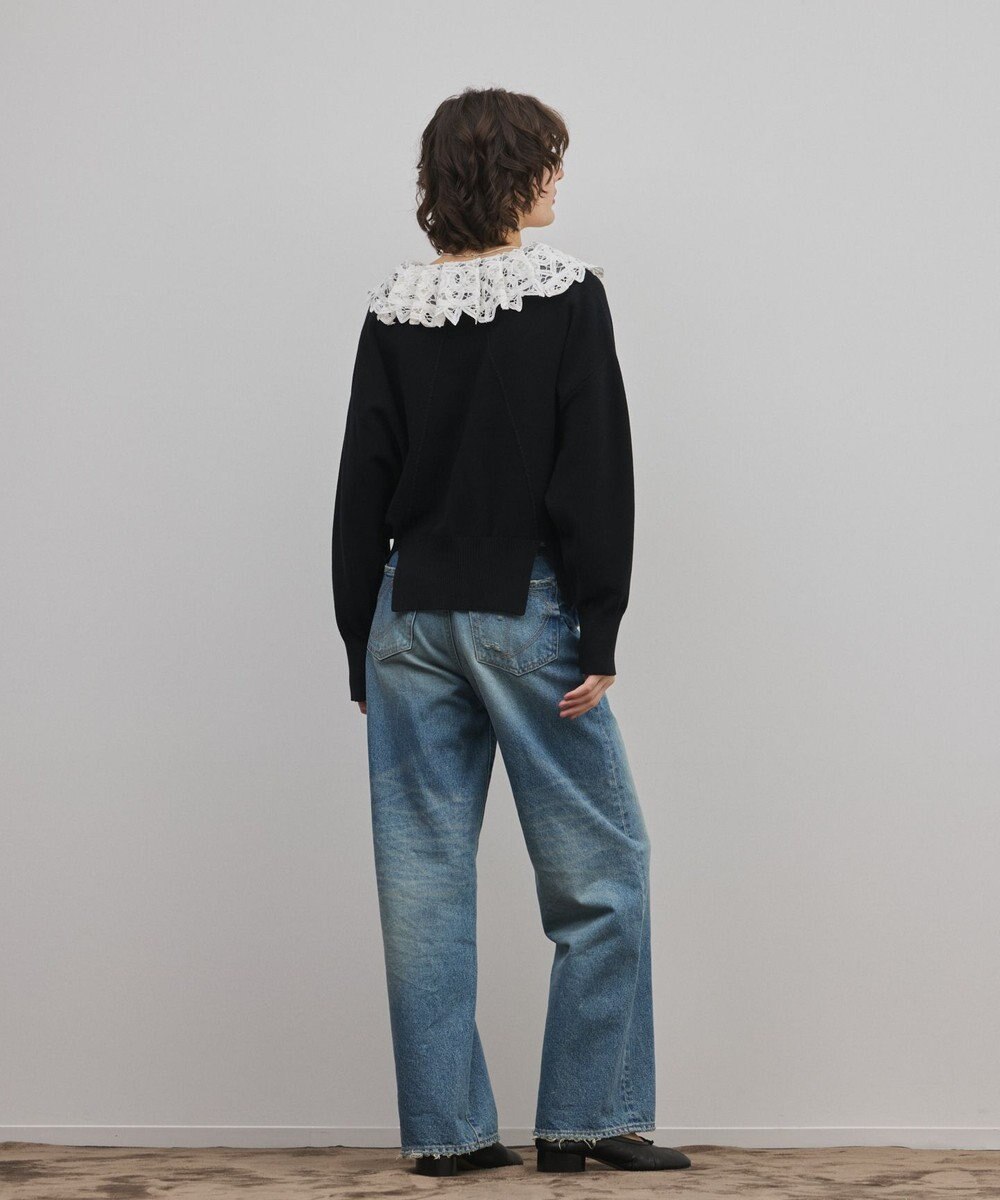 GRACE CONTINENTAL レースカラーニットトップ 